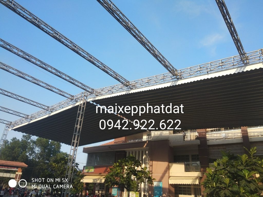 Mái hiên, mái xếp, mái che, bạt xếp kéo di động tại cần thơ